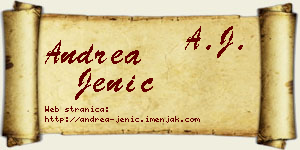 Andrea Jenić vizit kartica